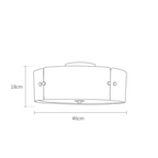 MODERN FROSTED GLASS AND COPPER FLUSH MOUNT