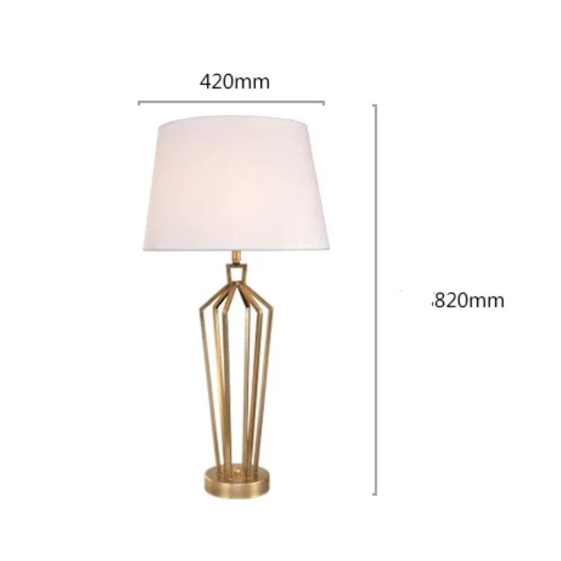 MODERN GEOMETRIC COPPER TABLE LAMP - DESIGN CL85073S
