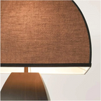 MODERN IRON TABLE LAMP WITH DARK FABRIC SHADE