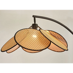 MODERN KNITTED RATTAN LED ARC FLOOR LAMP