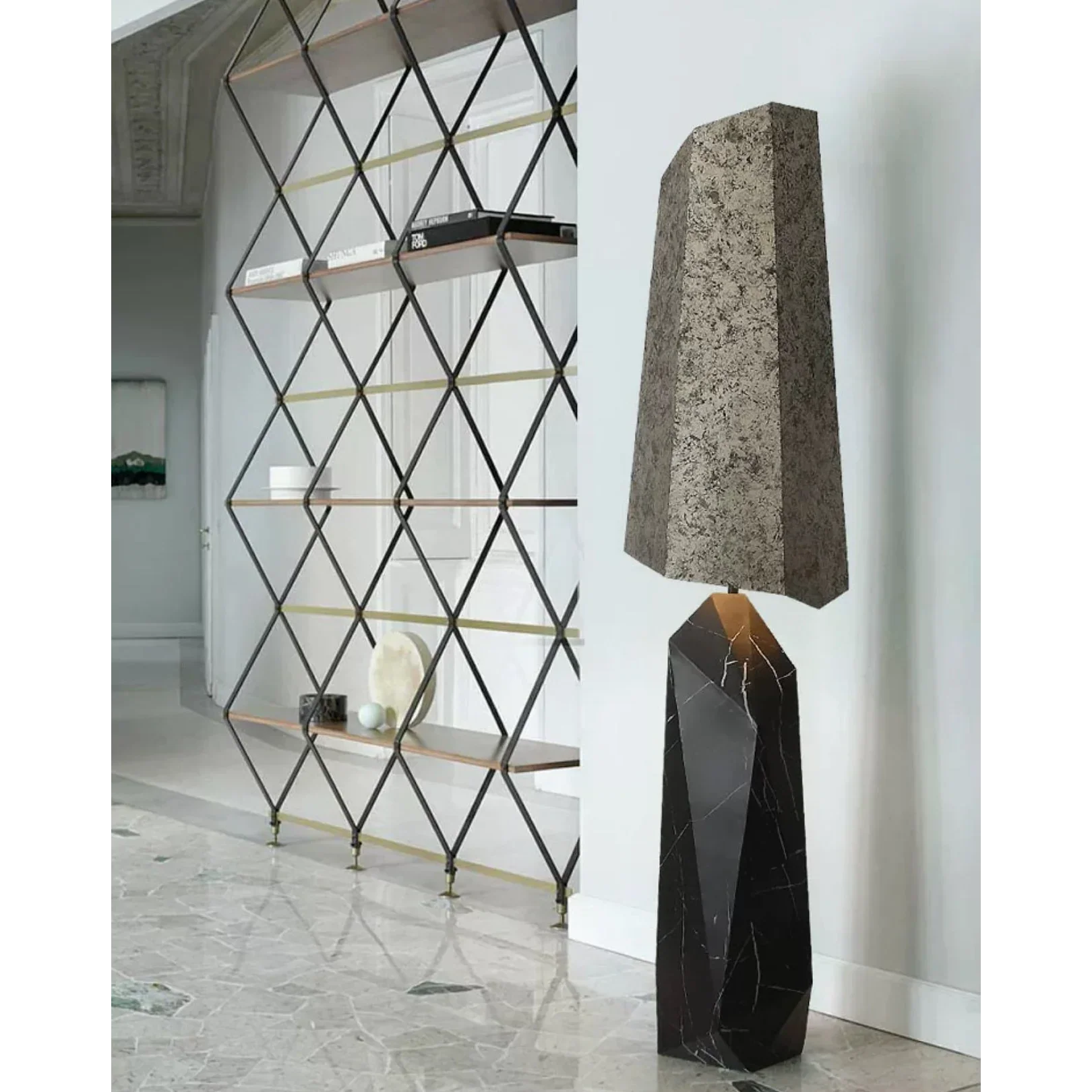 MODERN MARBLE FLOOR LAMP | DROCCI DESIGN 852CL