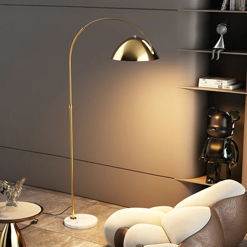 MODERN METAL ARC FLOOR LAMP | BLACK, GOLD | CL55124