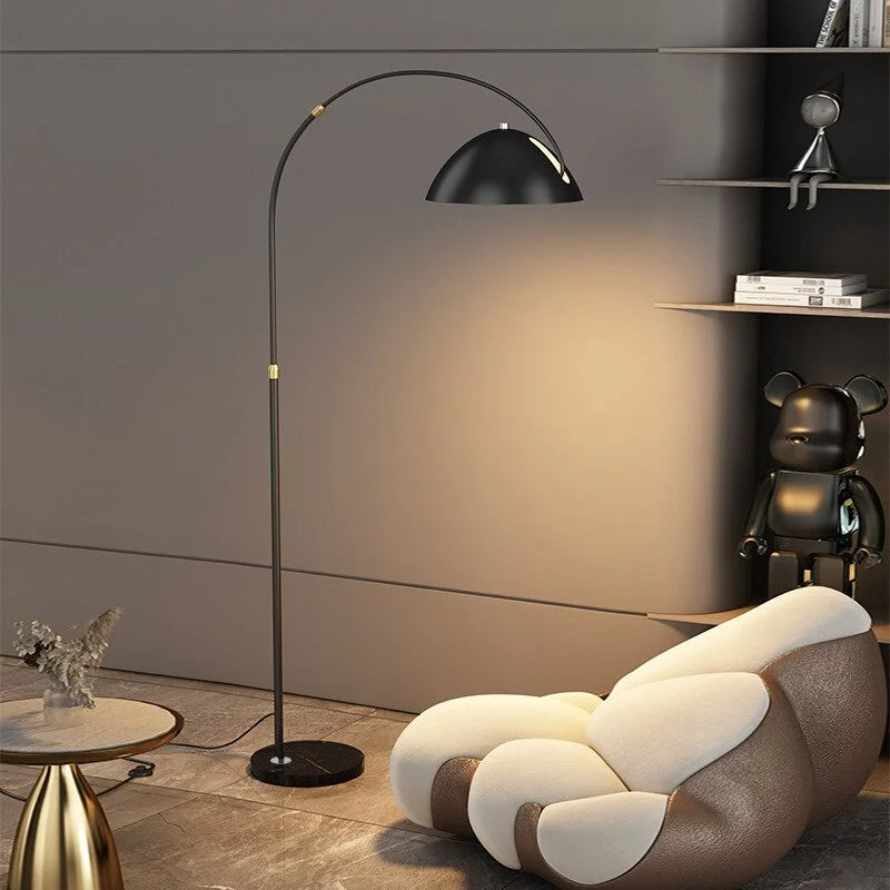MODERN METAL ARC FLOOR LAMP | BLACK, GOLD | CL55124