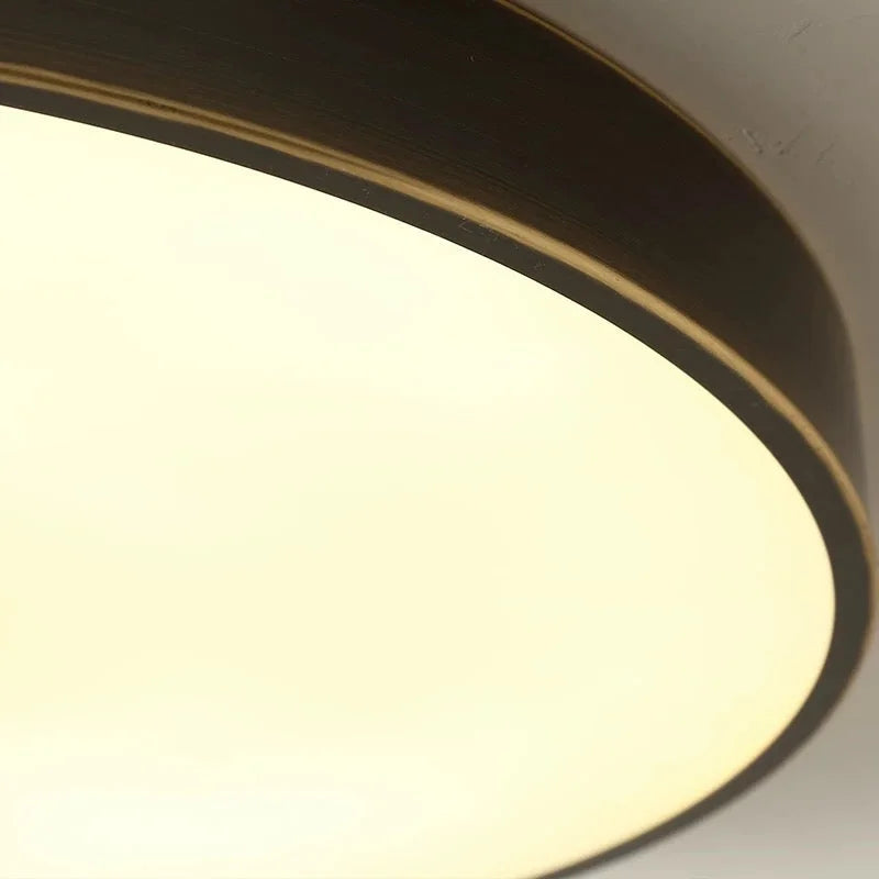 MODERN MINIMALISM BLACK COPPER FLUSH MOUNT CEILING LIGHT
