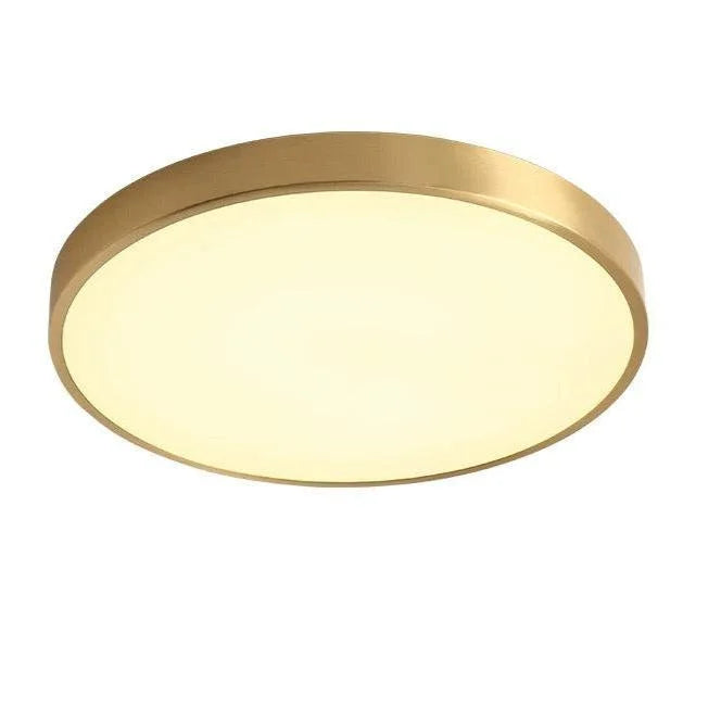 MODERN MINIMALISM COPPER FLUSH MOUNT CEILING LIGHT