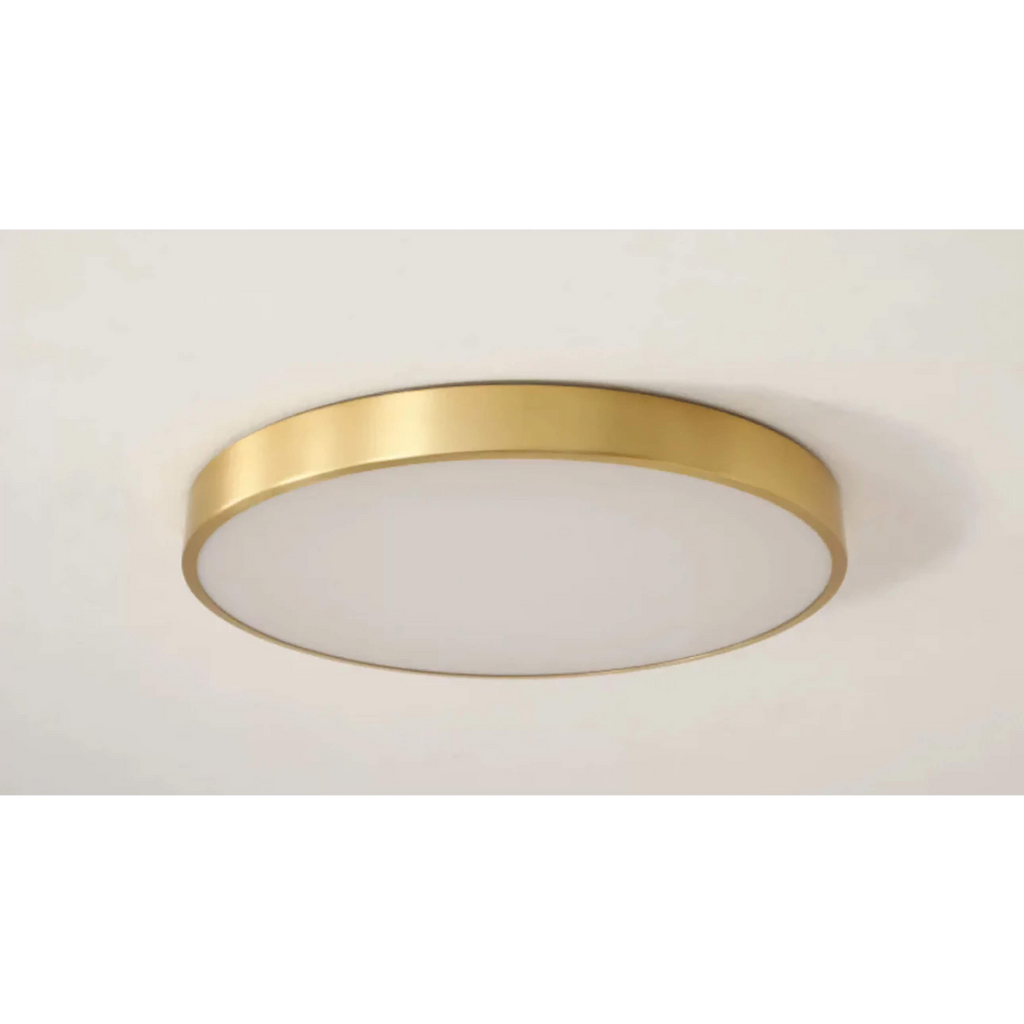 MODERN MINIMALISM COPPER FLUSH MOUNT CEILING LIGHT