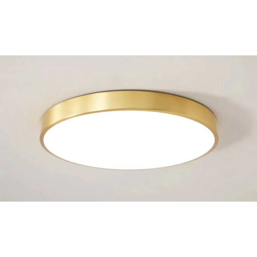 MODERN MINIMALISM COPPER FLUSH MOUNT CEILING LIGHT