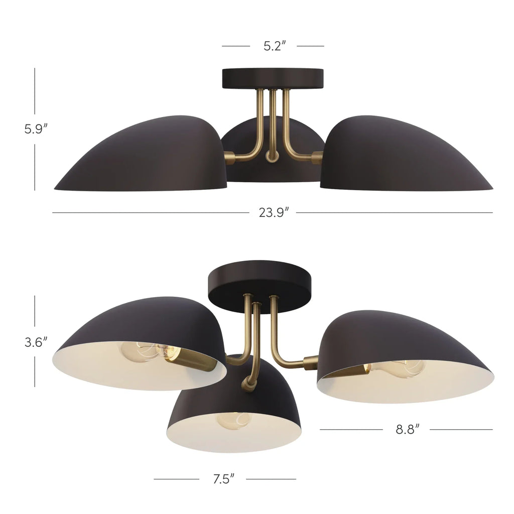 MODERN SEMI-FLUSH MOUNT CEILING LIGHT | DESIGN CLXC011