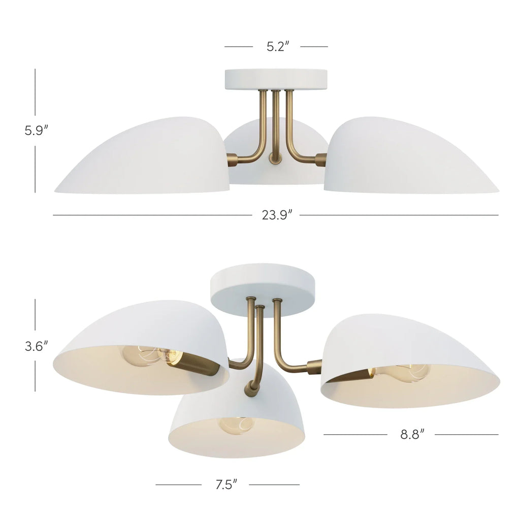 MODERN SEMI-FLUSH MOUNT CEILING LIGHT | DESIGN CLXC011