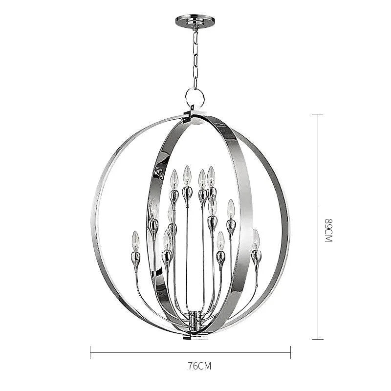 MODERN SILVER ORB CHANDELIER | DESIGN CLVH8778