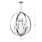 MODERN SILVER ORB CHANDELIER | DESIGN CLVH8778