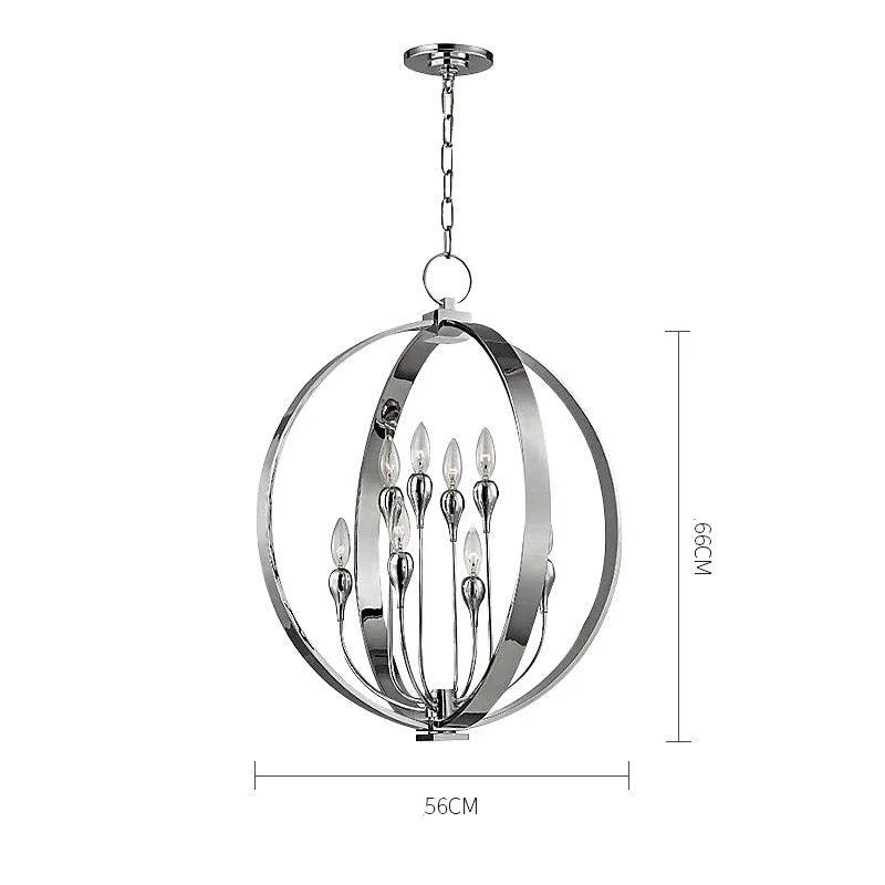 MODERN SILVER ORB CHANDELIER | DESIGN CLVH8778