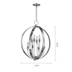 MODERN SILVER ORB CHANDELIER | DESIGN CLVH8778