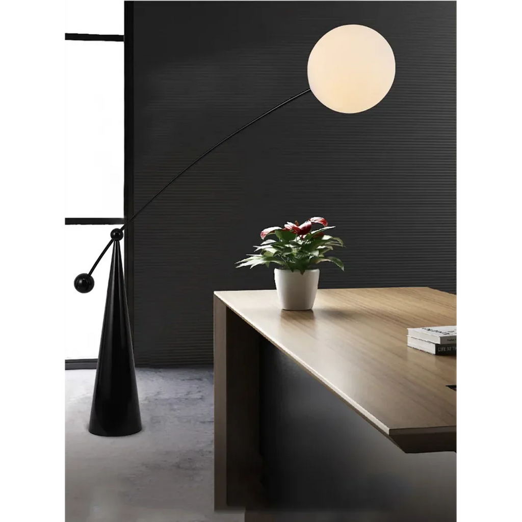 MODERN STAINLESS STEEL & GLASS FLOOR LAMP | CLJK778520