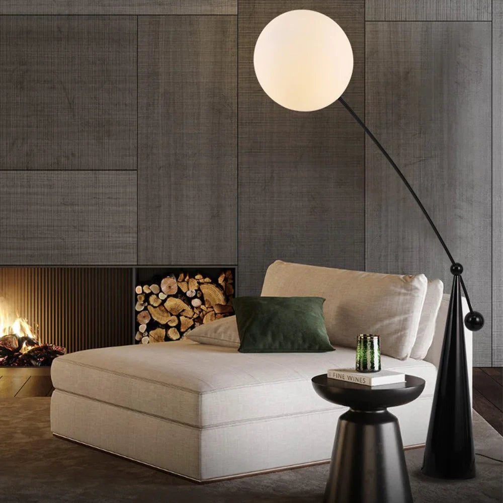 MODERN STAINLESS STEEL & GLASS FLOOR LAMP | CLJK778520