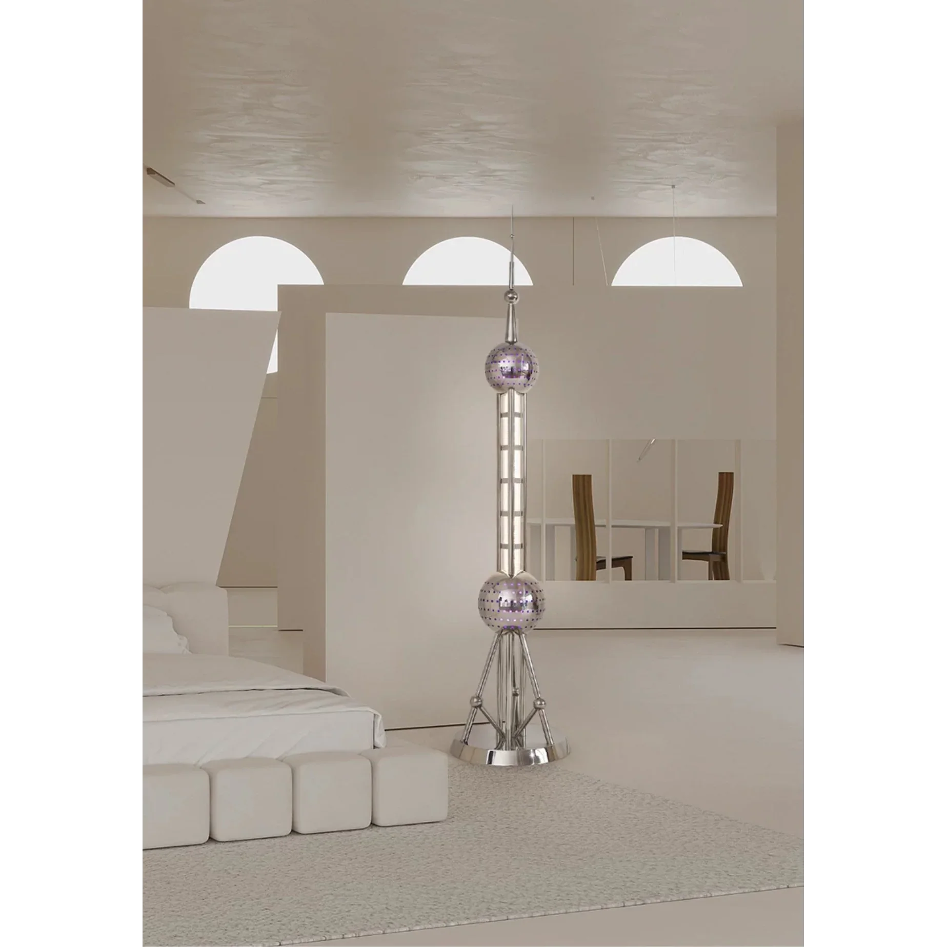 MODERN STAINLESS STEEL LED TOWER LAMP | MOLINARI DESIGN 147CL