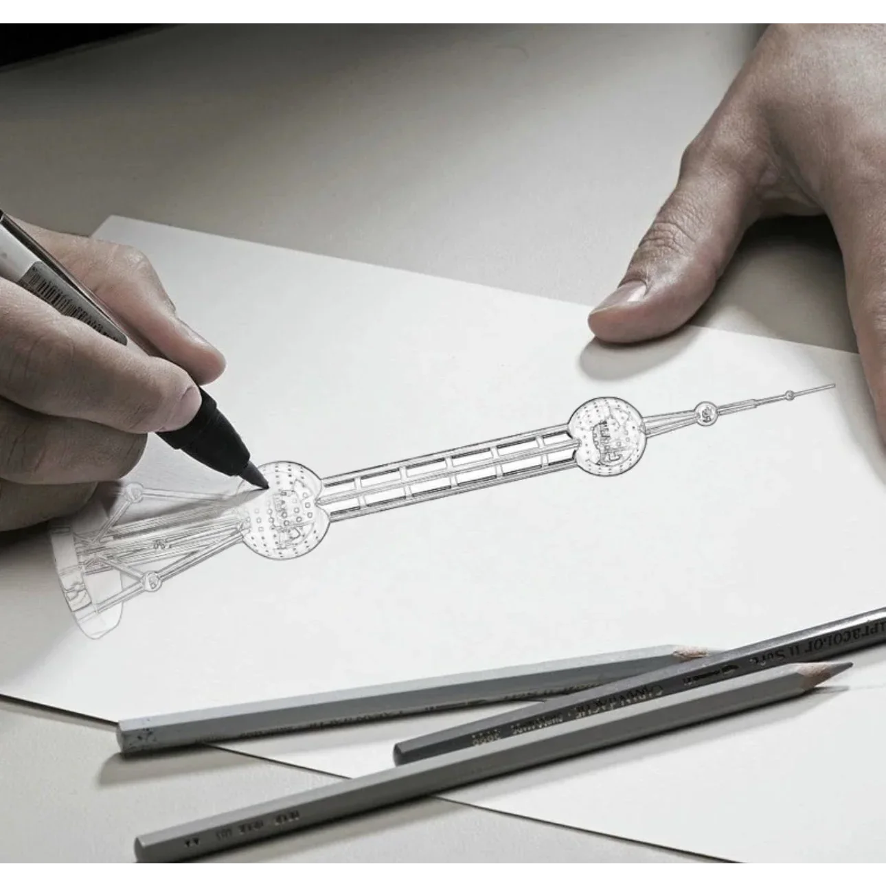 MODERN STAINLESS STEEL LED TOWER LAMP | MOLINARI DESIGN 147CL