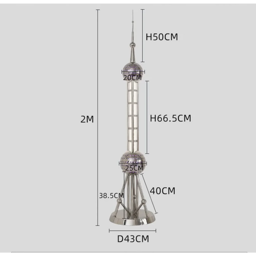 MODERN STAINLESS STEEL LED TOWER LAMP | MOLINARI DESIGN 147CL