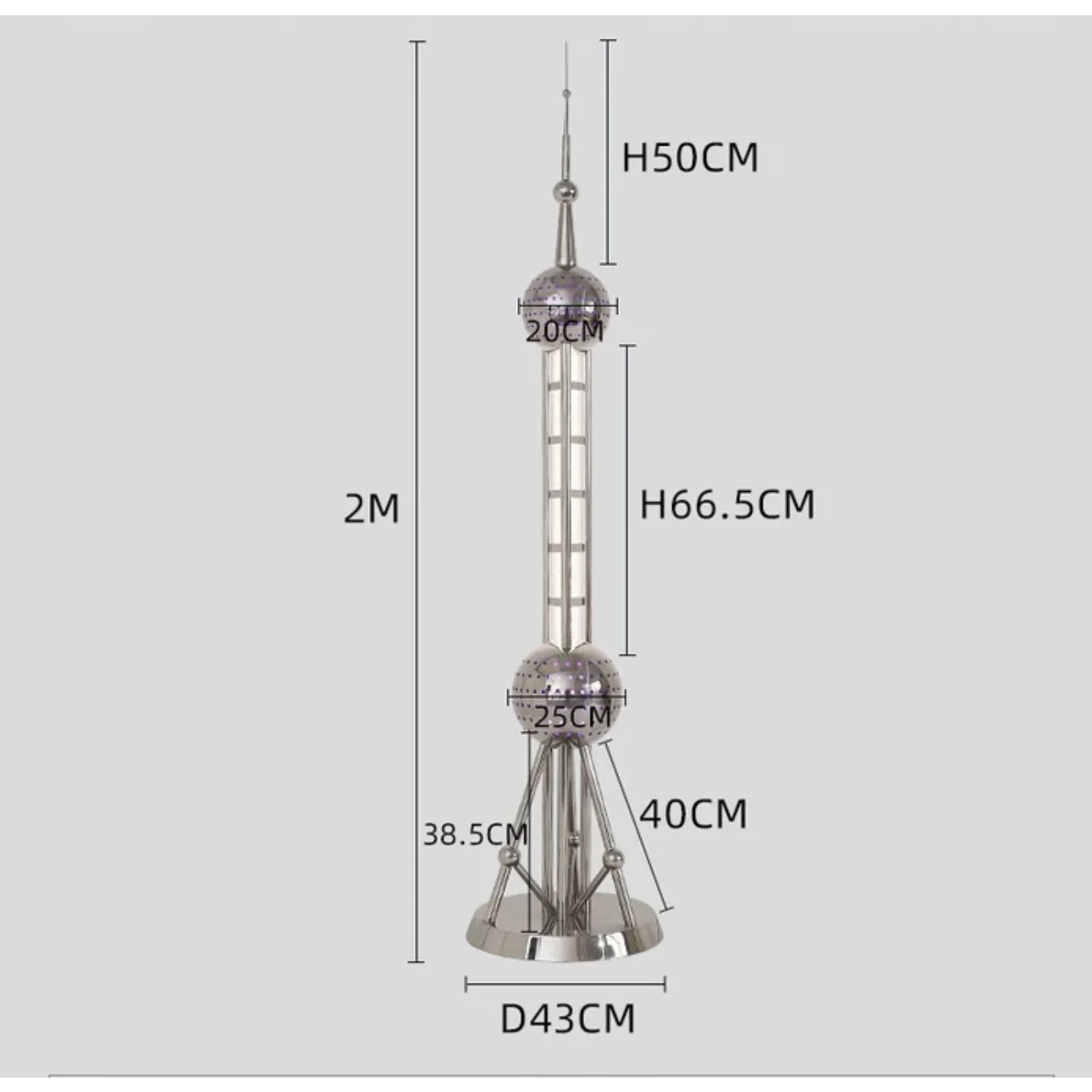 MODERN STAINLESS STEEL LED TOWER LAMP | MOLINARI DESIGN 147CL