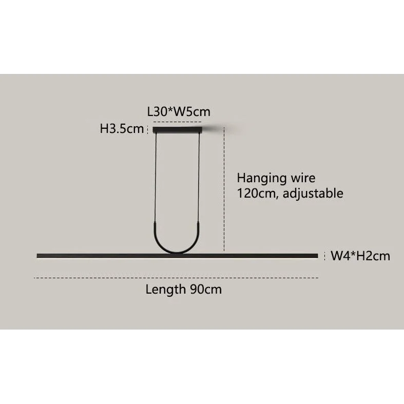 MODERN STYLE BLACK LED BAR LIGHTING | CL7036