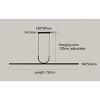 MODERN STYLE BLACK LED BAR LIGHTING | CL7036