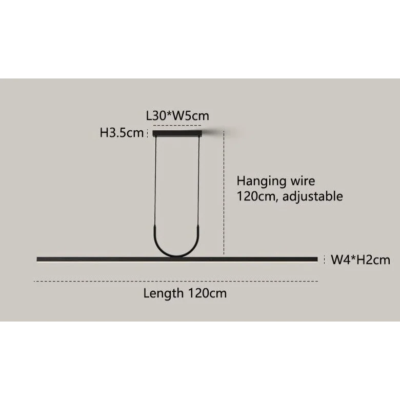 MODERN STYLE BLACK LED BAR LIGHTING | CL7036