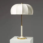 MODERN TABLE LAMP WITH WHITE FABRIC SHADE | DESIGN CLSS020M