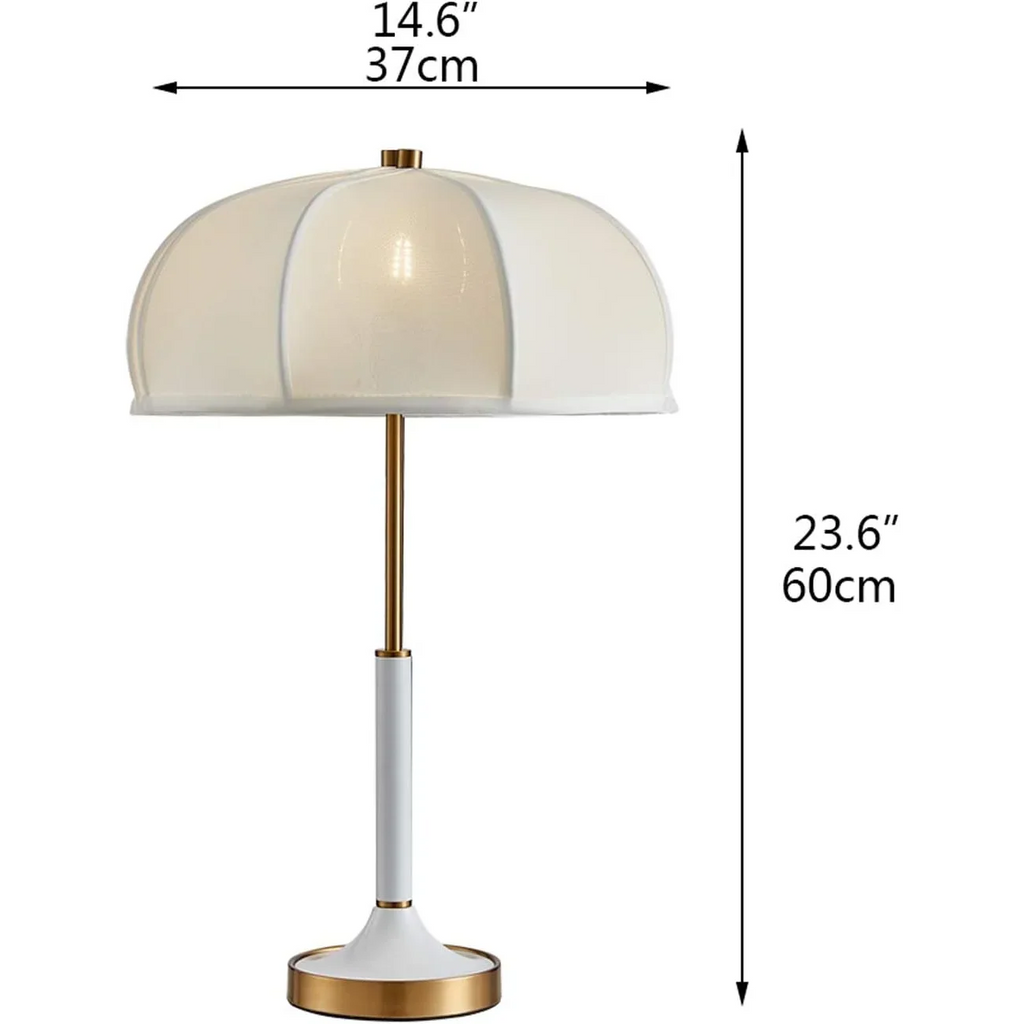 MODERN TABLE LAMP WITH WHITE FABRIC SHADE | DESIGN CLSS020M
