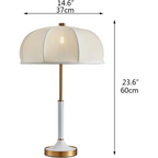 MODERN TABLE LAMP WITH WHITE FABRIC SHADE | DESIGN CLSS020M