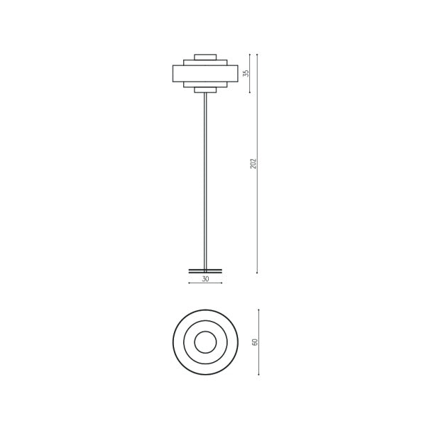MODERN TIERED BLUE FLOOR LAMP - CL85070B