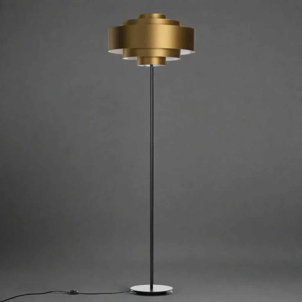 MODERN TIERED BLUE FLOOR LAMP - CL85070B