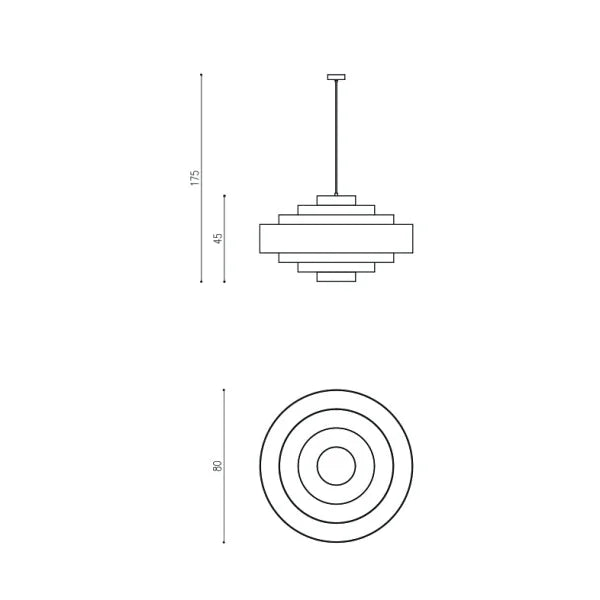 MODERN TIERED BRASS PENDANT LAMP - CL85070N