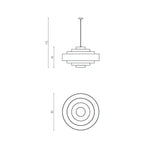 MODERN TIERED BRASS PENDANT LAMP - CL85070N