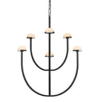 MODERN TIERED COPPER AND MARBLE CHANDELIER | CL0245P