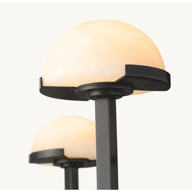 MODERN TIERED COPPER AND MARBLE CHANDELIER | CL0245P