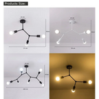 MOLECULE LED BLACK CEILING LIGHT FIXTURES