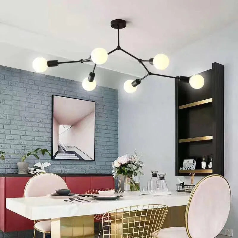 MOLECULE LED BLACK CEILING LIGHT FIXTURES