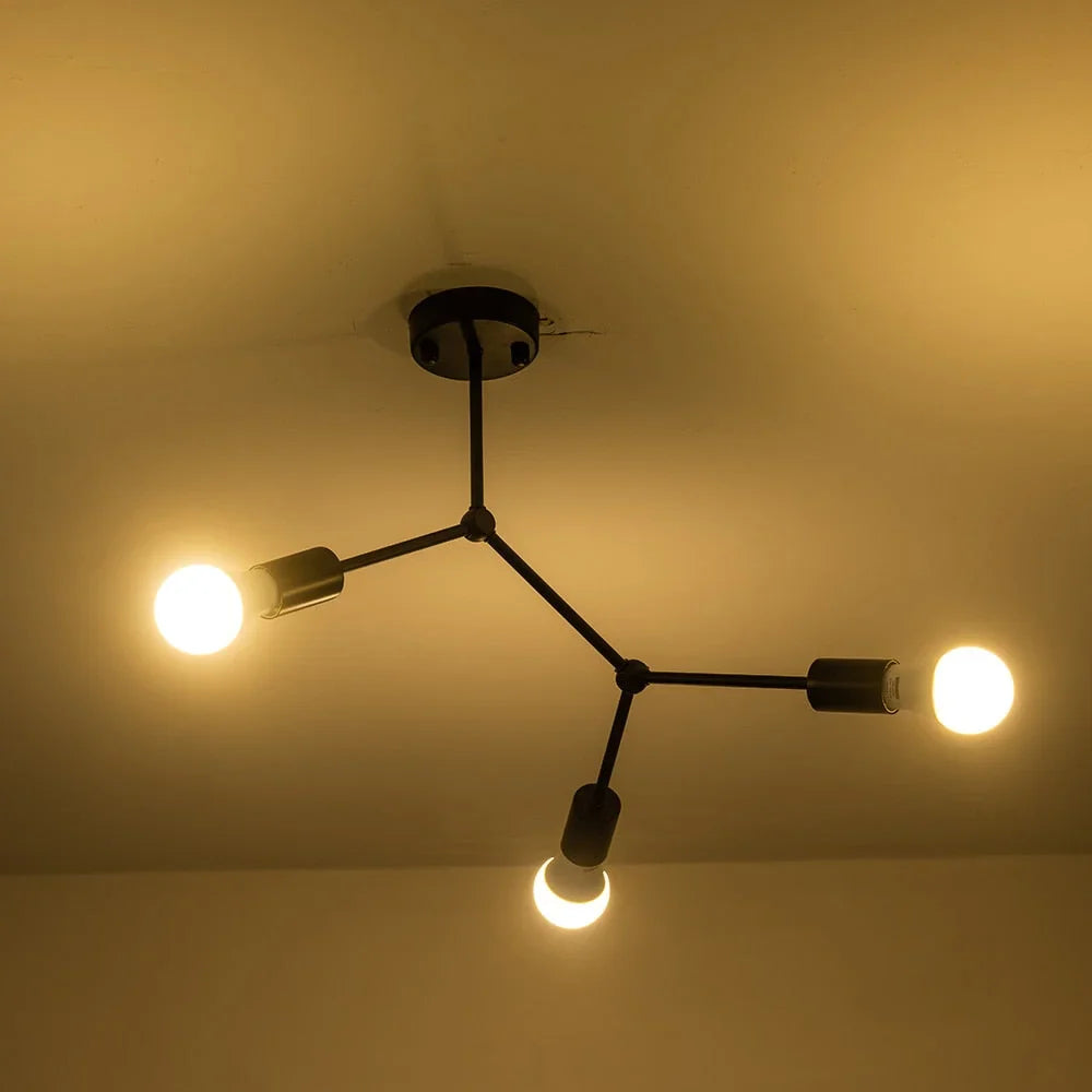 MOLECULE LED BLACK CEILING LIGHT FIXTURES