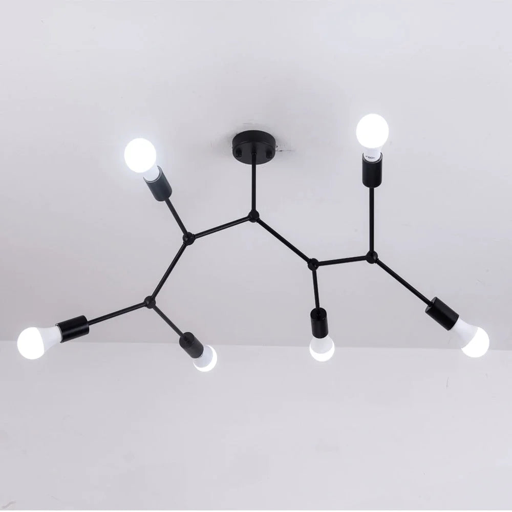 MOLECULE LED BLACK CEILING LIGHT FIXTURES