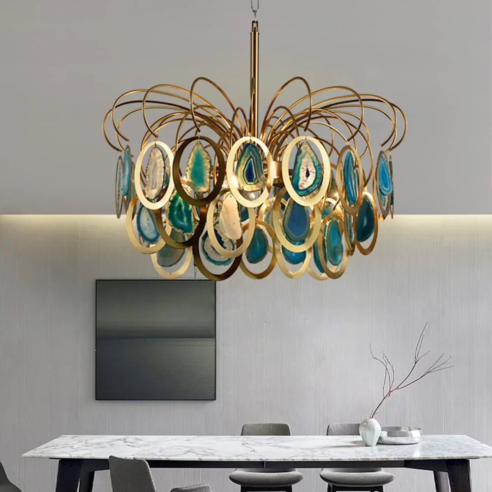 NATURAL AGATE MODERN CHANDELIER | CL70032