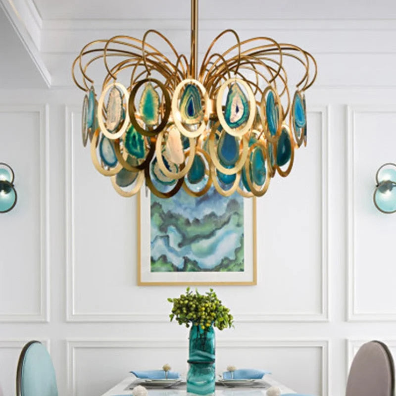 NATURAL AGATE MODERN CHANDELIER | CL70032