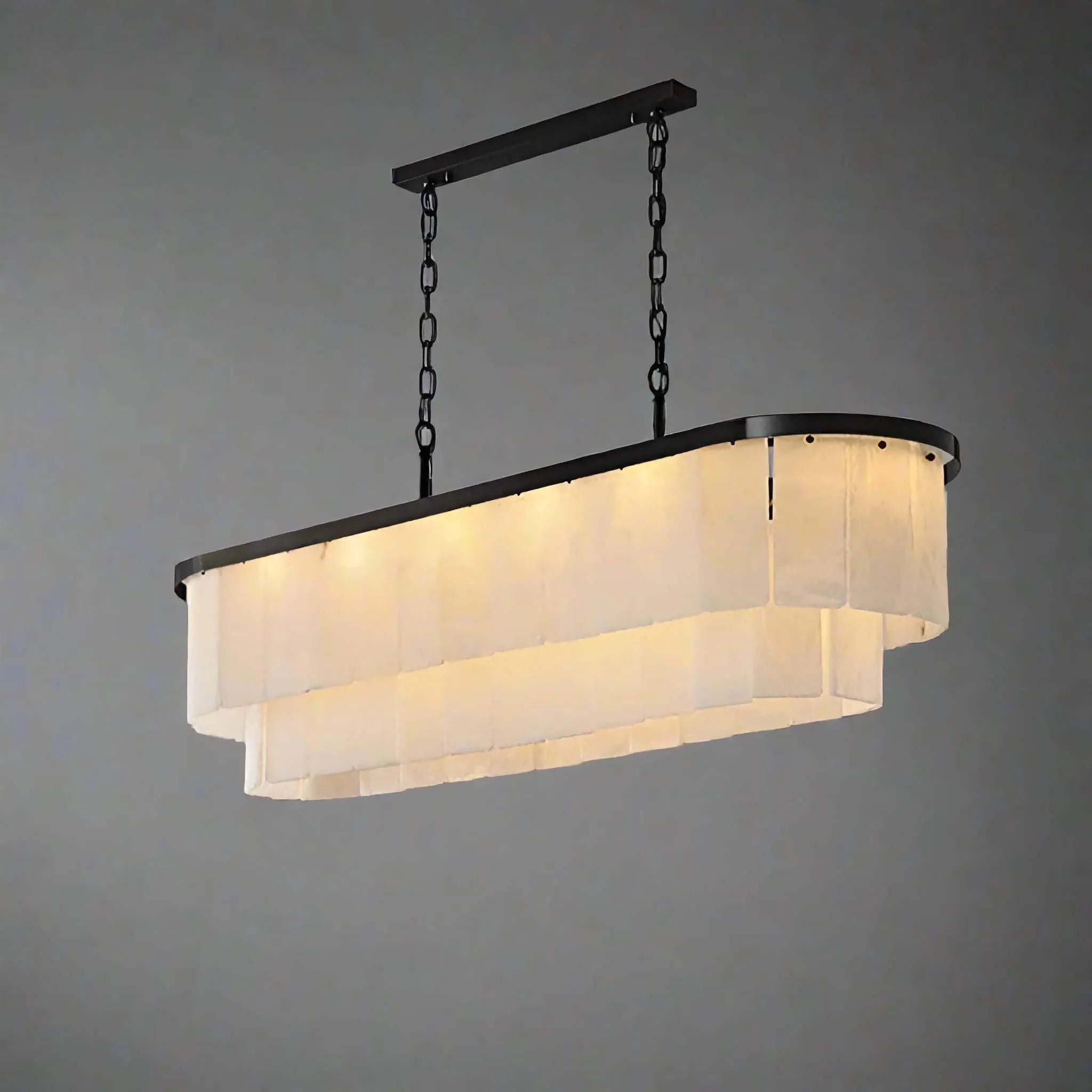NATURAL ALABASTER CHANDELIER | CLMT02580