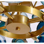 NATURAL GREEN AGATE CHANDELIER