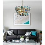 NATURAL GREEN AGATE CHANDELIER