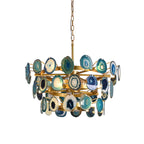 NATURAL GREEN AGATE CHANDELIER