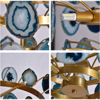 NATURAL GREEN AGATE CHANDELIER