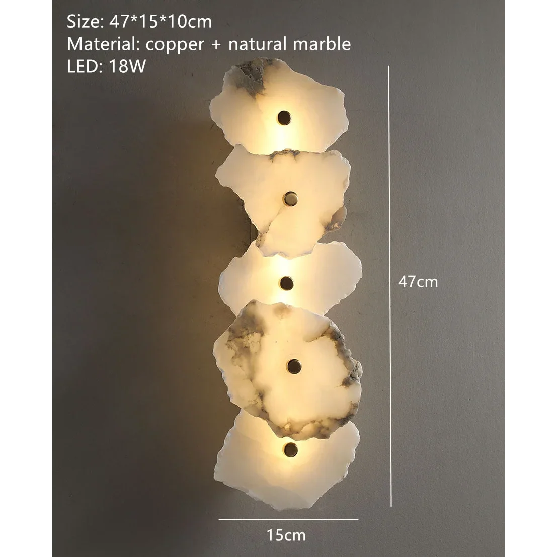 NATURAL MARBLE LED WALL LAMP | CLDSS0255