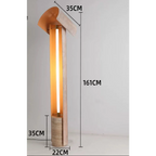 NATURAL TRAVERTINE ALLOY FLOOR LAMP | DESIGN PIETRA