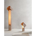 NATURAL TRAVERTINE & ALLOY TABLE LAMP | DESIGN PIETRA