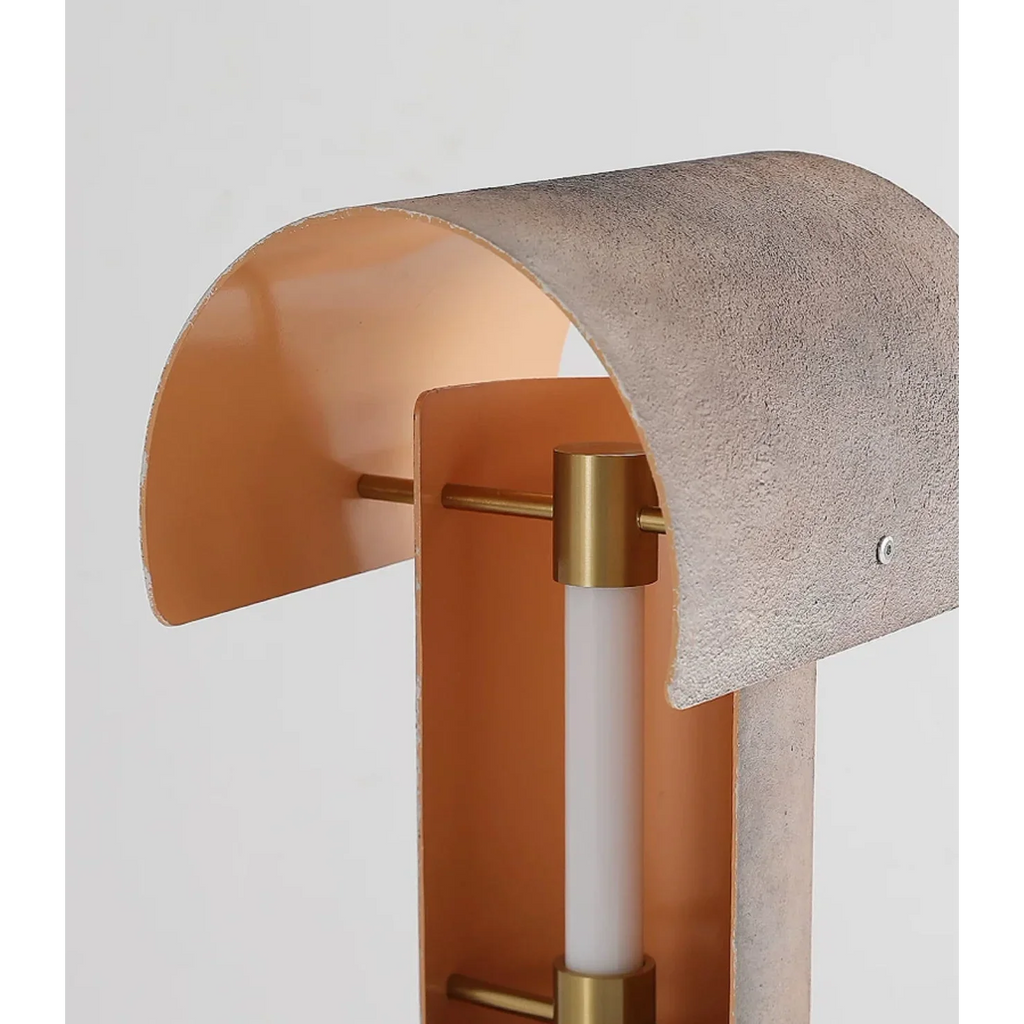 NATURAL TRAVERTINE & ALLOY TABLE LAMP | DESIGN PIETRA